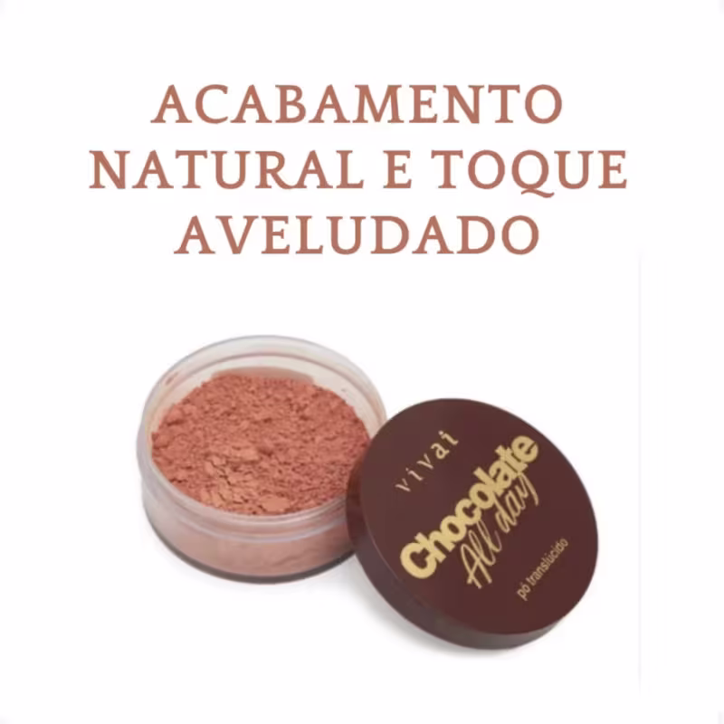 Pó Facial Chocolate All Day  Vivai Fixador