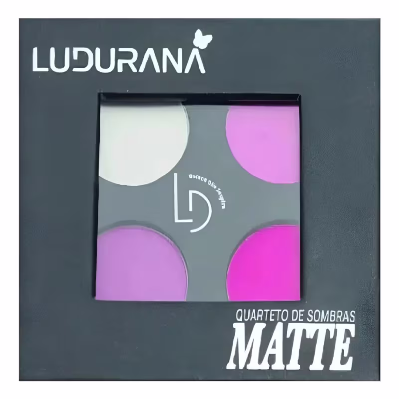 Mini Quarteto De Sombra Matte Pink Ludurana