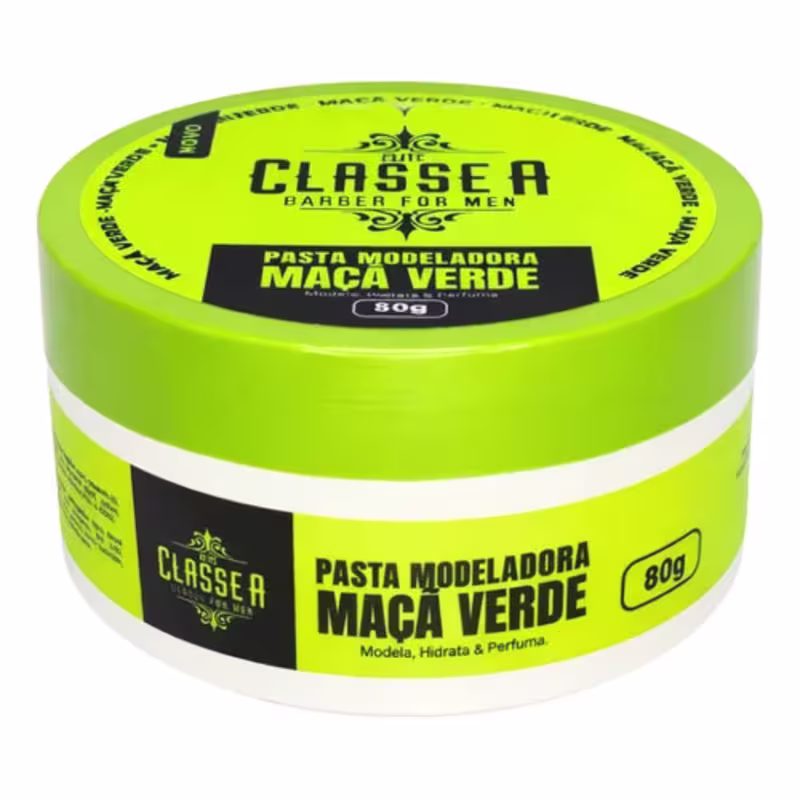 Cera Pomada Maçã Verde Classe A Barber 80g Modela Hidrata