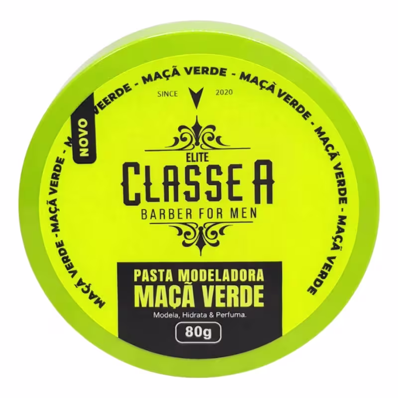 Cera Pomada Maçã Verde Classe A Barber 80g Modela Hidrata