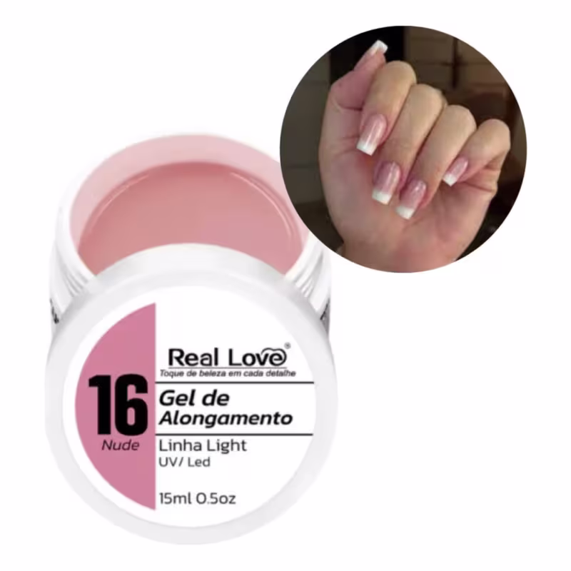 Gel De Alongamento Para Unhas Cor 16 Nude Real Love 30Ml Nud
