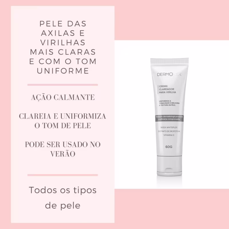 Kit 3x Clareador Íntimo Feminino Fórmula Exclusiva Dermosex 60g