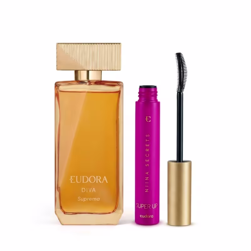 Combo Diva Suprema Desodorante Colônia 100ml + Máscara de Cílios Niina Secrets Super Up 8g