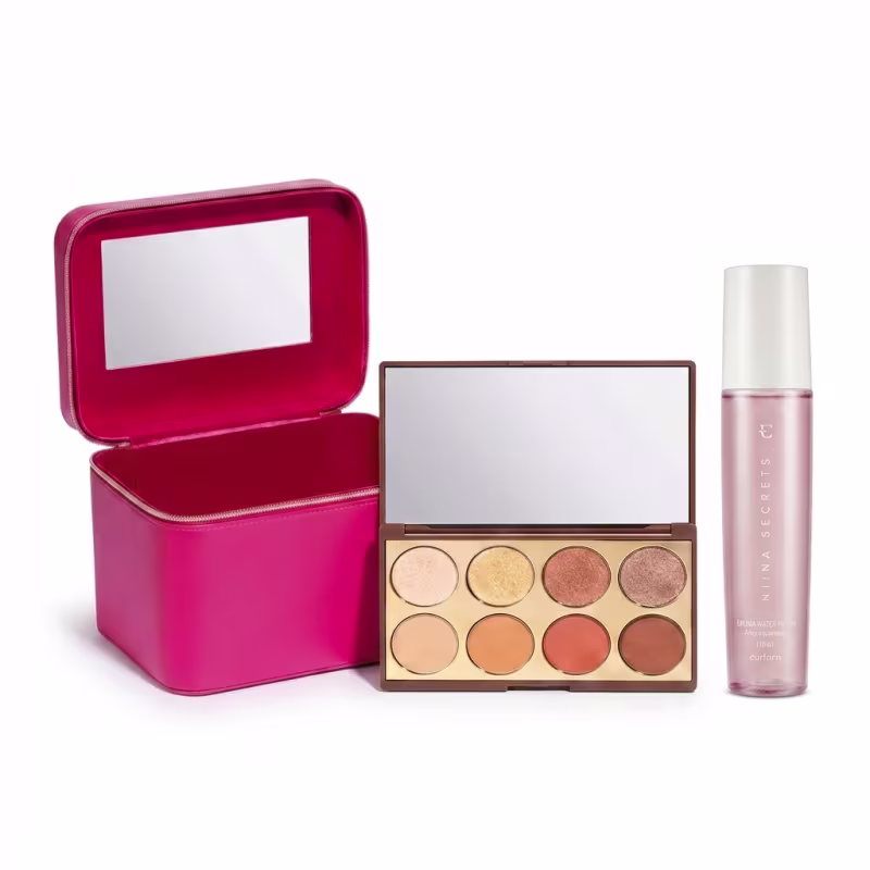 Combo Niina Secrets: Maleta de Maquiagem + Paleta de Sombra Neutrals 5,6g + Bruma Nutri Fresh 110ml