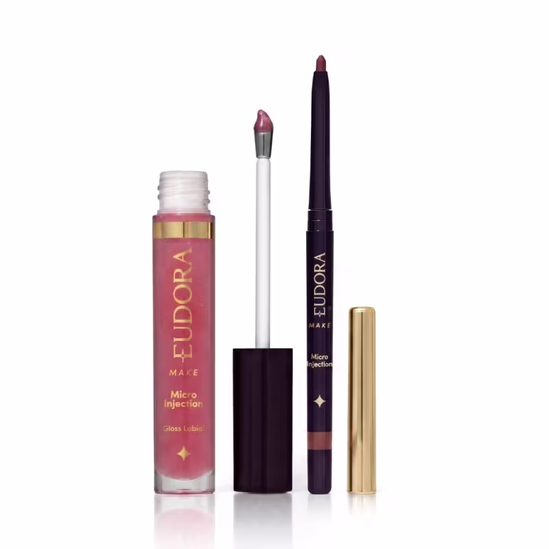 Combo Micro Injection: Gloss Labial Pink Extreme 5,2ml + Lapiseira Volumizadora Soft Rose 300mg
