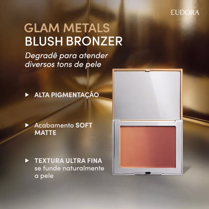 Eudora Glam Metals Degradê - Blush Bronzer 7g