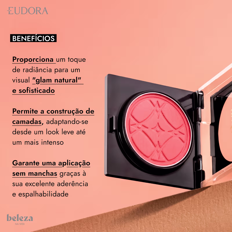 Proporciona um toque de radiância para um visual "glam natural" e sofisticado. Permite a construção de camadas, adaptando-se desde um look leve até um mais intenso. Garante uma aplicação sem manchas graças à sua excelente aderência e espalhabilidade.