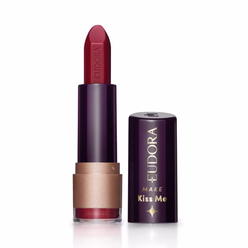 Batom Matte Vermelho Paparazzi Eudora Make Kiss Me 3,7g