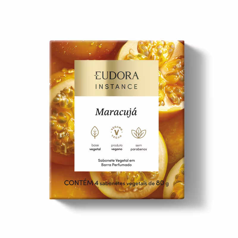 Sabonete Vegetal em Barra Perfumado Instance Maracujá 4x80g