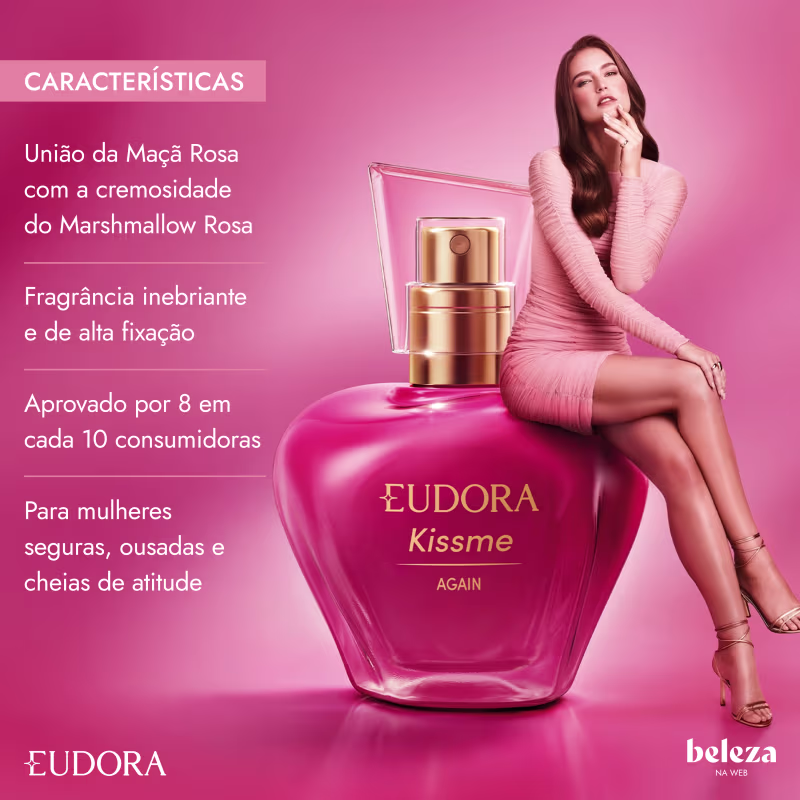 Kiss Me Again Eudora - Desodorante Colônia Feminino 50ml