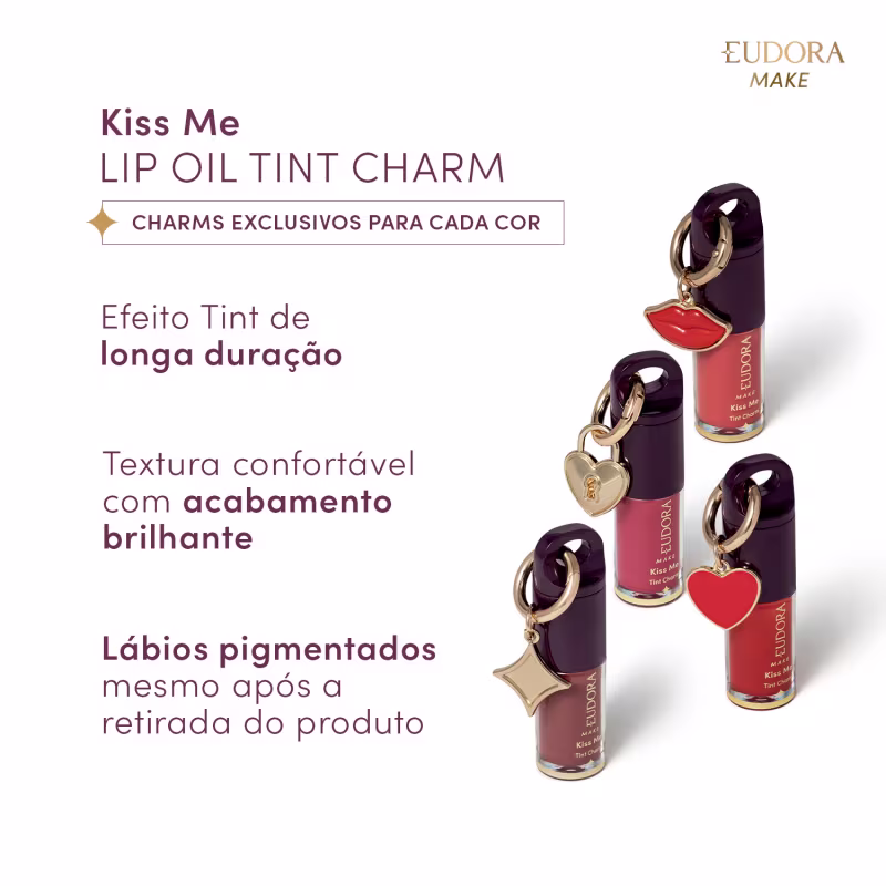 Lip Oil Tint Charm Red Eudora Make Kiss Me 2ml
