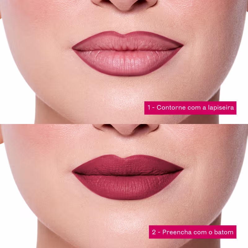 Lapiseira Labial Niina Secrets Soft Petals Vermelho Romântico 1,2g