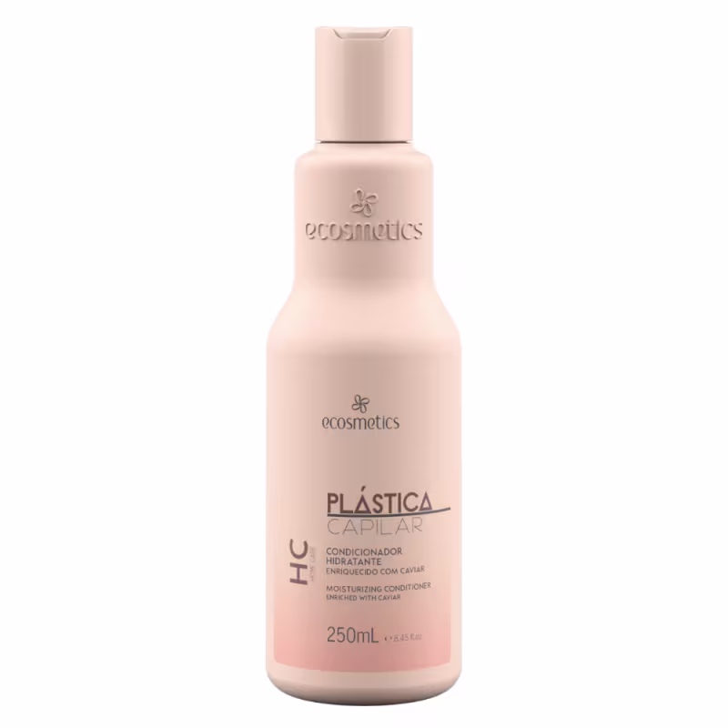 Kit Ecosmetics Plástica Capilar Shampoo Proteina 250ml, Condicionador 250ml, Leave In Protector 250ml, Hidratante Intens