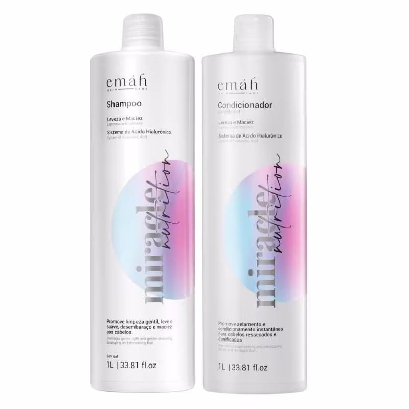 Kit Emáh Hair Care Miracle Nutrition Duo Basic Salon, 2 produtos.