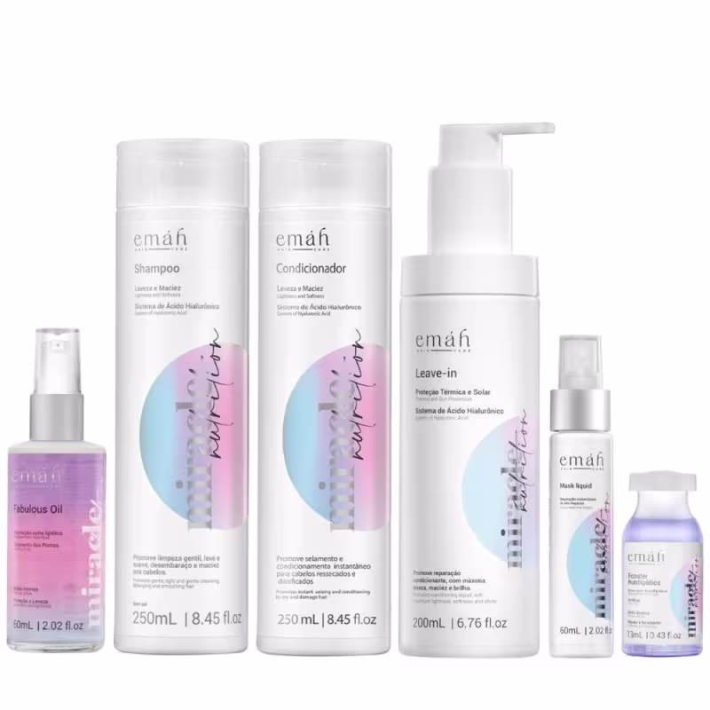 Kit Emáh Hair Care Miracle Nutrition (6 Produtos)