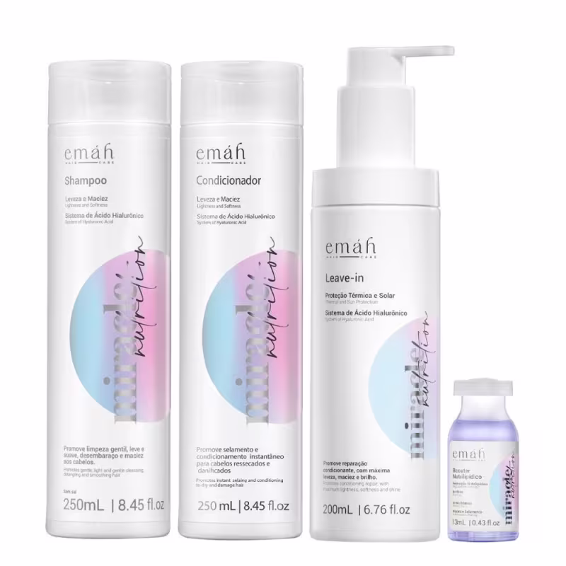 Kit Emáh Miracle Nutrition Booster Care com 4 Produtos