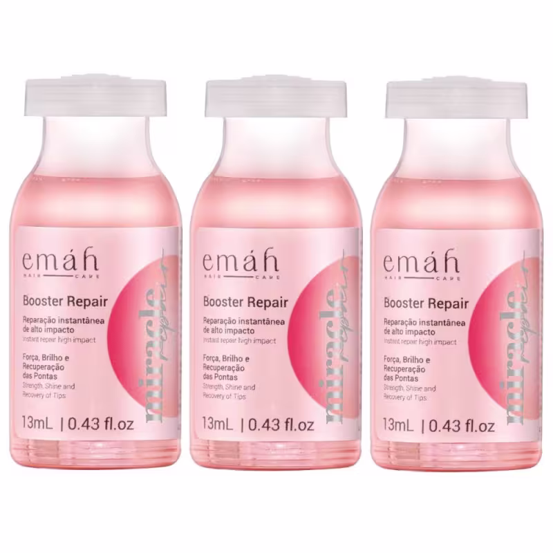 Kit Emáh Hair Care Miracle Repair Quarteto Booster, 4 produtos.