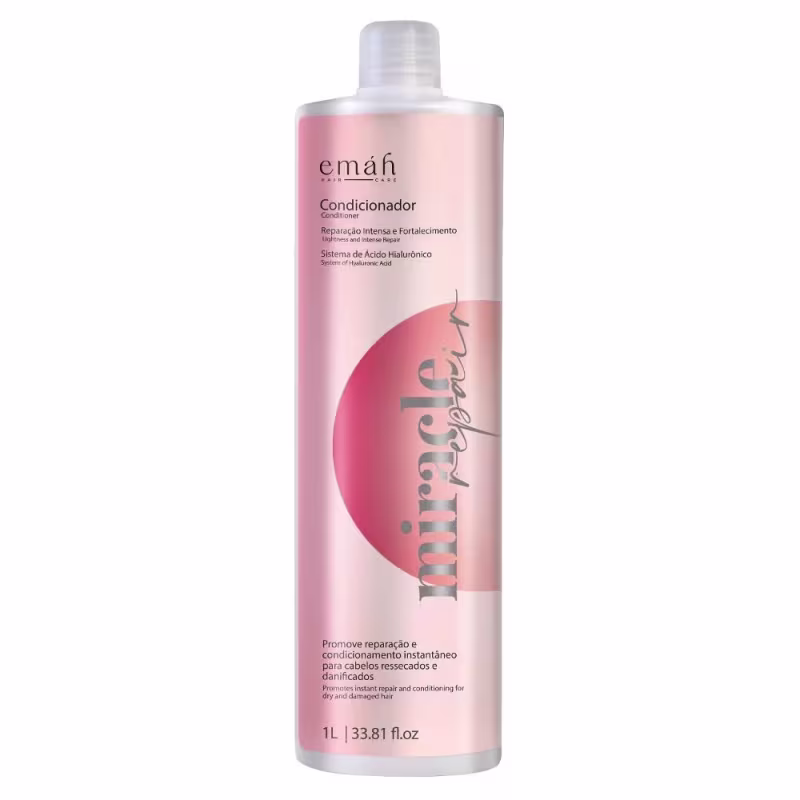 Kit Emáh Hair Care Miracle Repair Trio Treat Salon, 3 produtos.