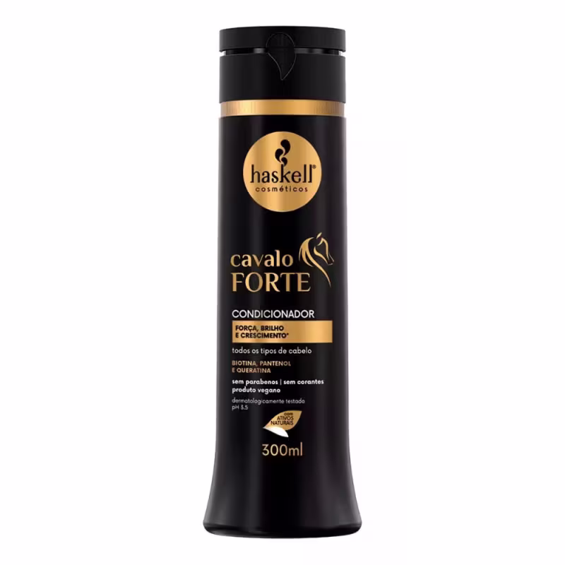 Kit Haskell Cavalo Forte Shampoo/Cond 300ml +Cumbuca/Pincel