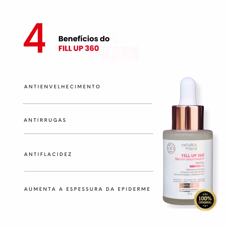 Extratos da Terra Fill Up 360  Sérum Volumizador Facial  30g