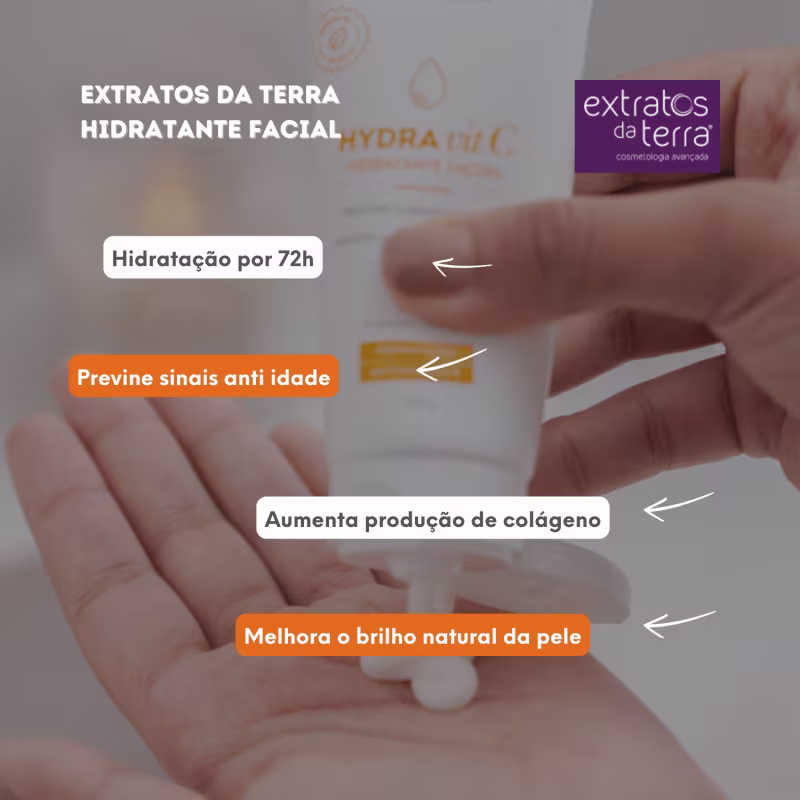 Extratos da Terra Creme Hidratante Facial Hydra Vit C 50g