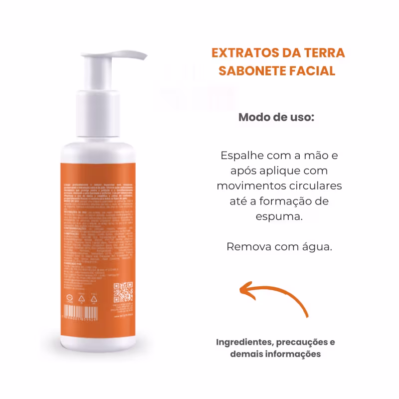 Extratos da Terra Sabonete Facial Vitamina C Skin Care 130m