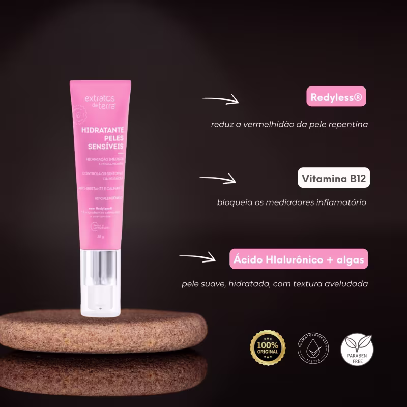 Extratos da Terra Kit Pele Sensível Sabonete e Creme Rosácea
