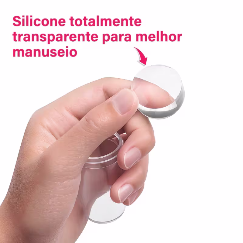 DAFU - Carimbo de Silicone Transparente Para Desenhos e Unhas de Francesinha