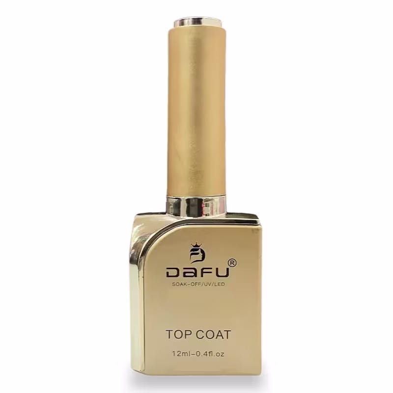 DAFU - Top Coat Luxo Alto Brilho e Anti Risco Led/Uv Finalizador Alongamento de Unhas Sem Hema & TPO