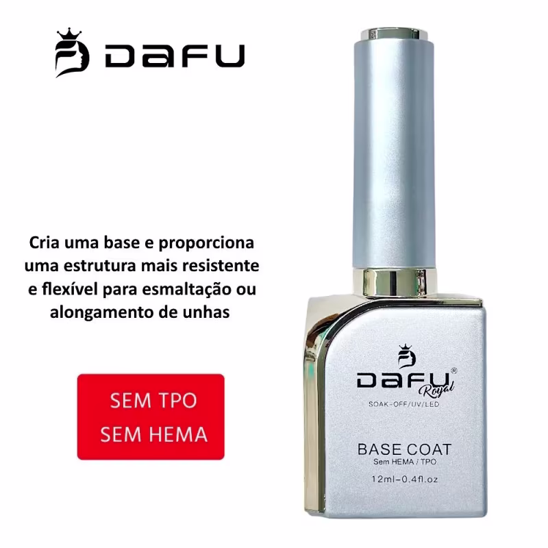DAFU - Base Coat Gel Led/Uv Camada Base para Alongamento de Unhas ou Esmaltação Gel Sem Hema & TPO