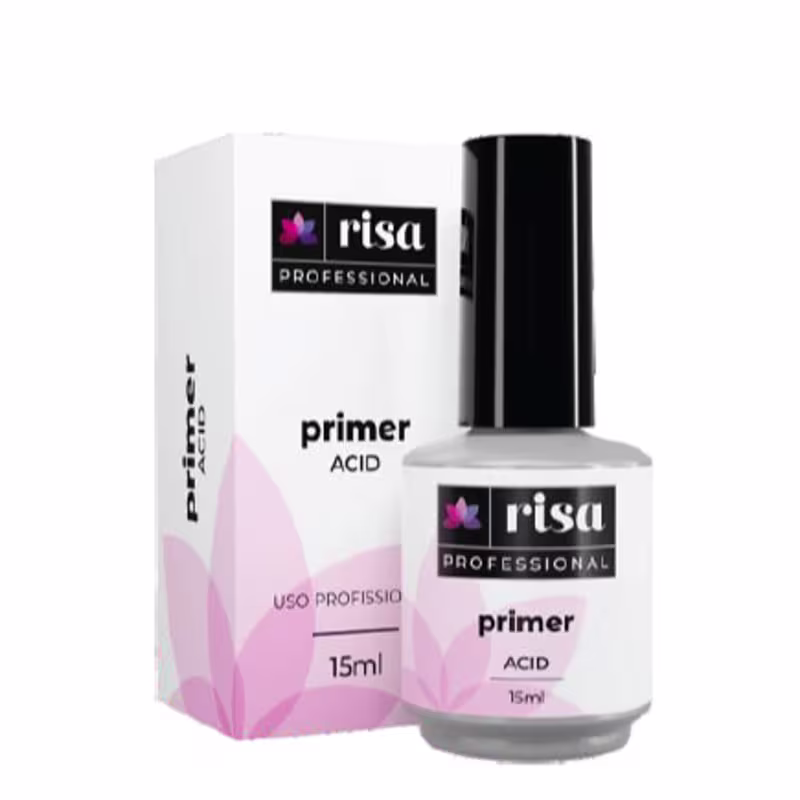 RISA - Kit Preparadores - Ph Balancing + Primer Non Acid + Primer Ácido Alongamento de Unhas - 15ml