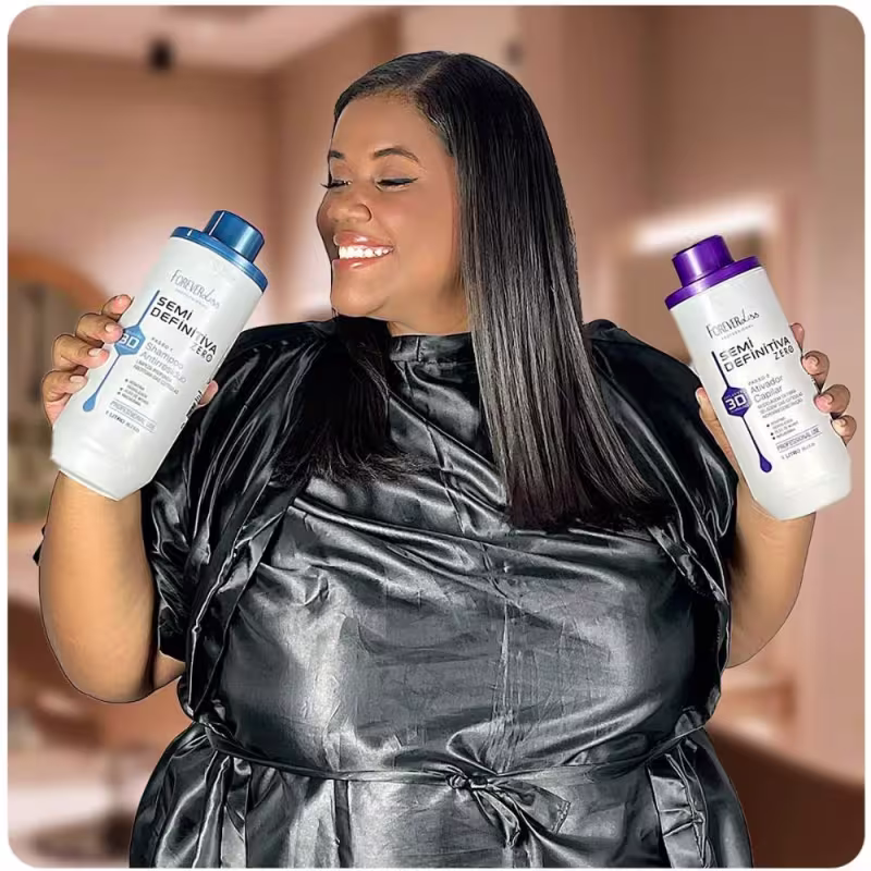 Kit Semi Definitiva Forever Liss Liso Perfeito 300ml +2 Escovas Exclusivas