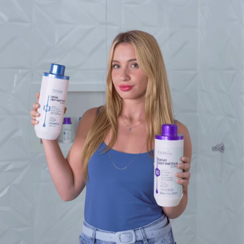 Kit Semi Definitiva 2x300ml Forever Liss + Sachê e Escova