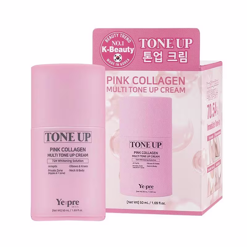 Yepre Tone-Up Pink Collagen 50ml - Creme Clareador Facial e Corporal