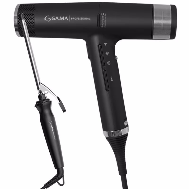 Kit Secador iQ3 Black e Modelador Salon Curl 9mm 220V