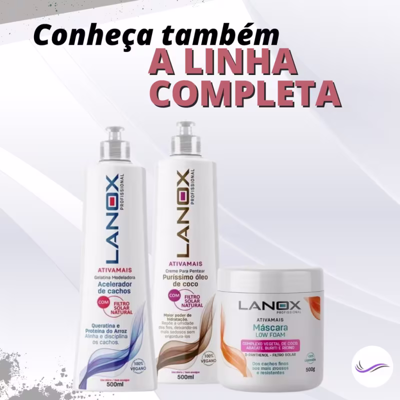 Kit Gelatina Modeladora + Ativador de Cachos Ativamais Lanox