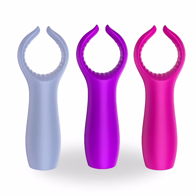 Grant S-Hande Vibrador Dupla Estimulação Pênis e Clitóris com Bullet Vibratório 11,5cm x 3cm Recarregável em Silicone