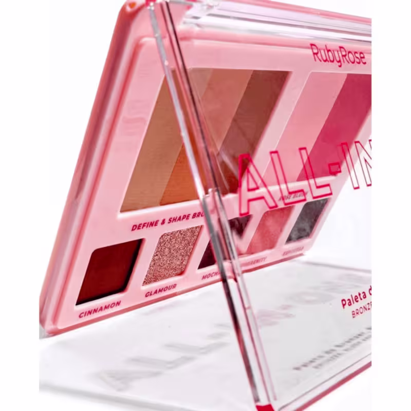 PALETA DE BRONZER, BLUSH E SOMBRA ALL IN ONE RUBY ROSE