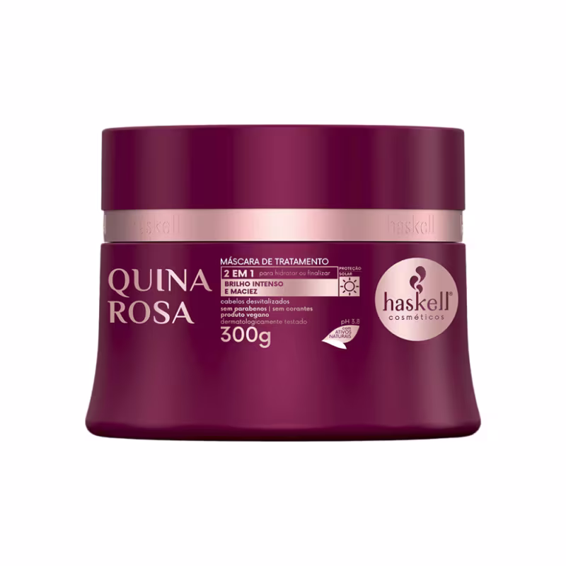 Kit Quina Rosa Haskell Shampoo, Condicionador e Máscara + Leave in 240g