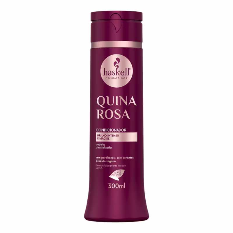 Kit Quina Rosa Haskell Shampoo, Condicionador e Máscara + Leave in 240g