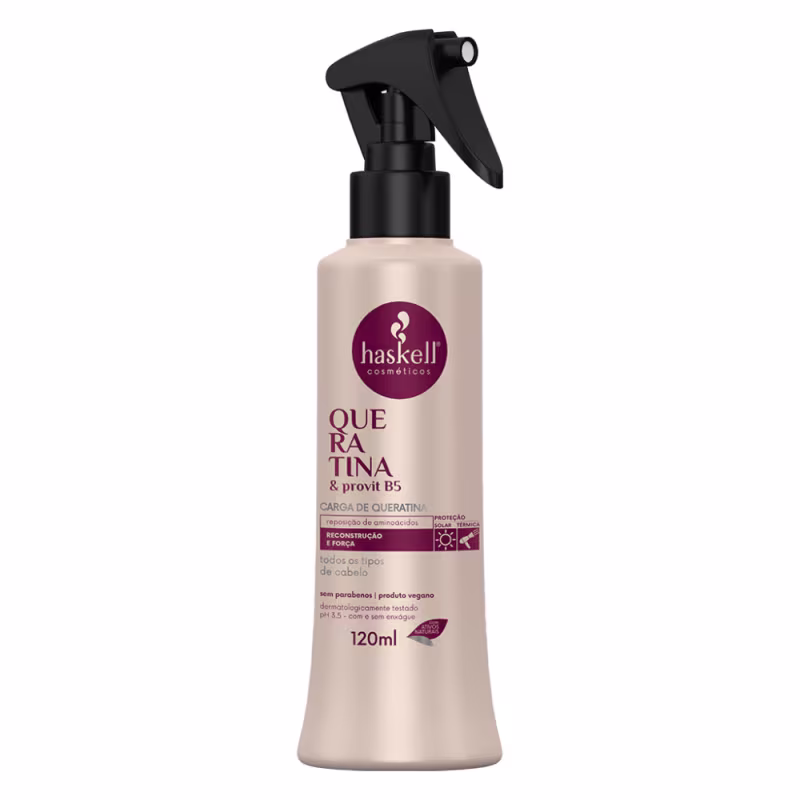 Kit Queratina Haskell Shampoo e Condicionador + Carga De Queratina