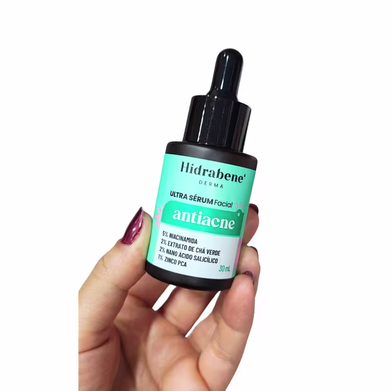Ultra Sérum Facial Antiacne Hidrabene 30ml Controle da oleosidade e Minimiza Poros