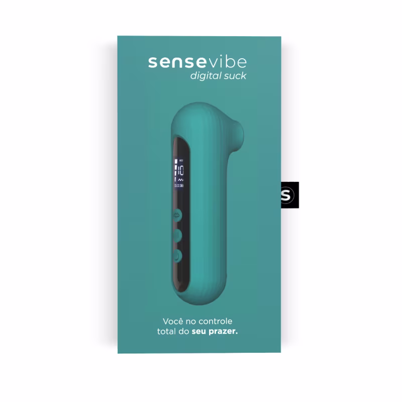 Sugador de Clitóris Sensevibe Digital Suck 10 Intensidades com Visor Silicone Recarregável Premium A Sós