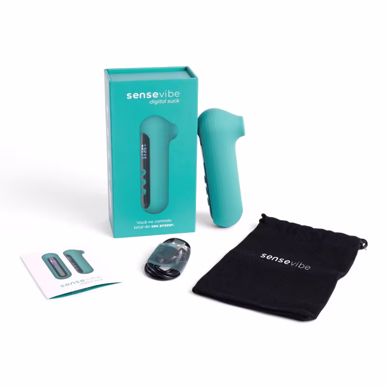 Sugador de Clitóris Sensevibe Digital Suck 10 Intensidades com Visor Silicone Recarregável Premium A Sós