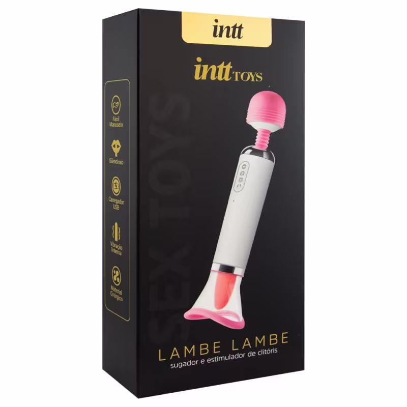 Luxury lambe lambe Rosa - Sugador e estimulador de clitóris com vibração, sucção, língua e aquecimento