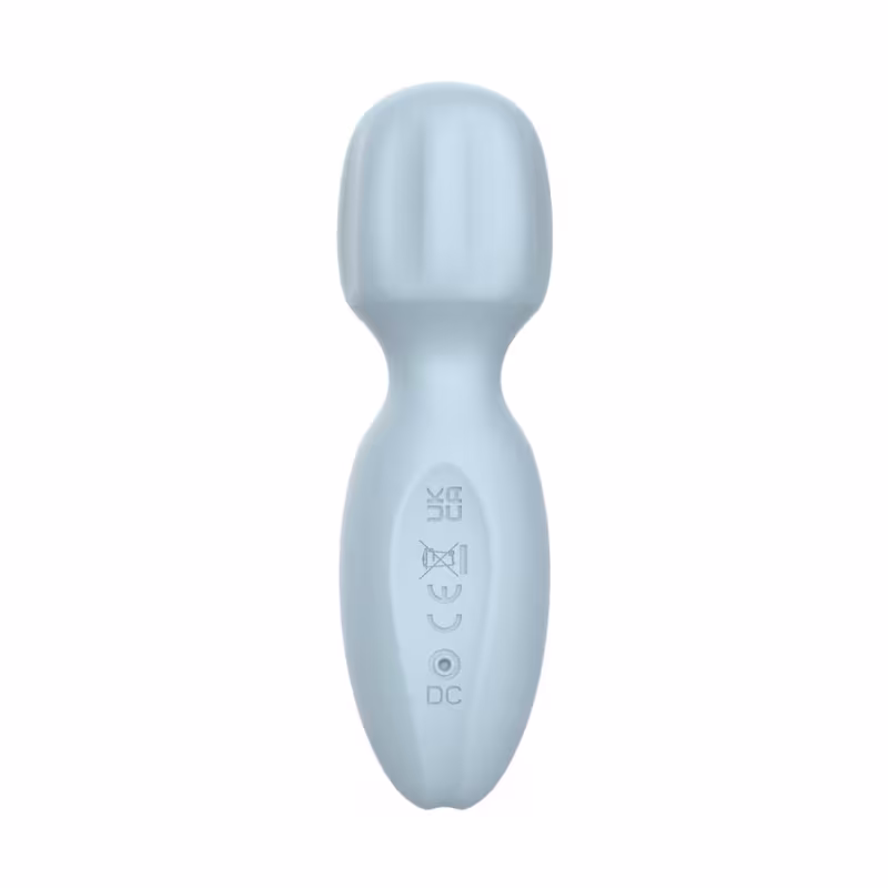 Vibrador Varinha Mágica Recarregável com 10 Modos de Vibração e Toque Aveludado Intt - Azul