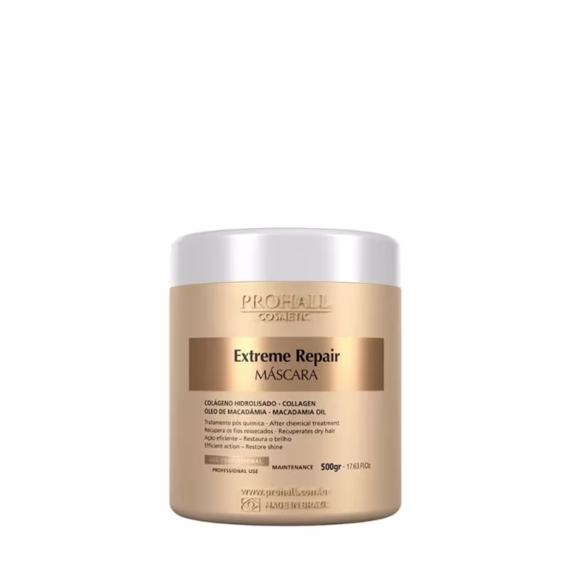 Máscara Profissional Ultra Nutritiva Extreme Repair 500g Prohall Professional