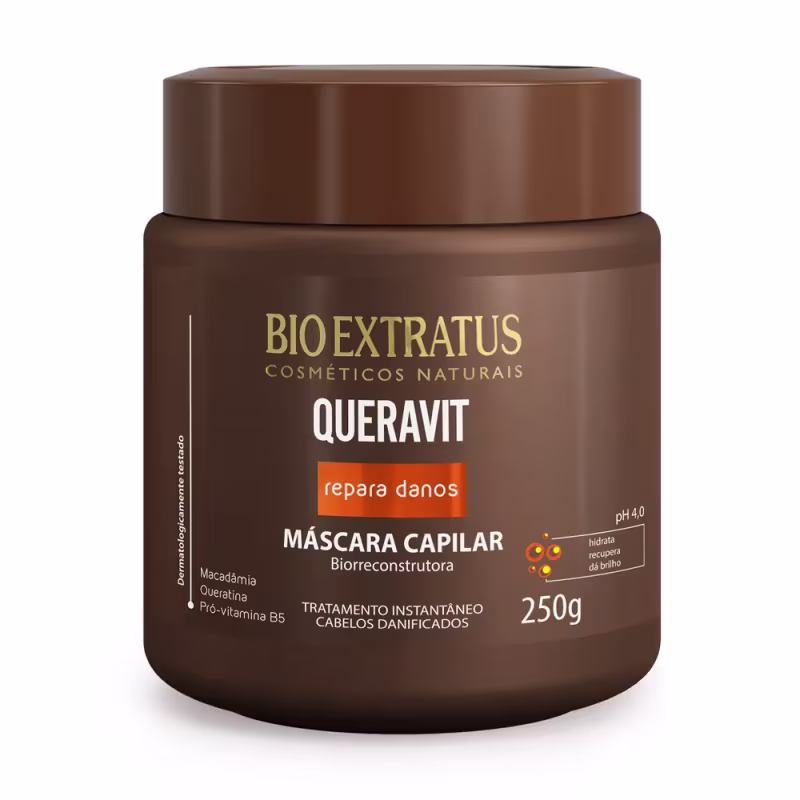Kit Bio Extratus Queravit Shampoo Condicionador Máscara 250ml/g Finalizador 200g