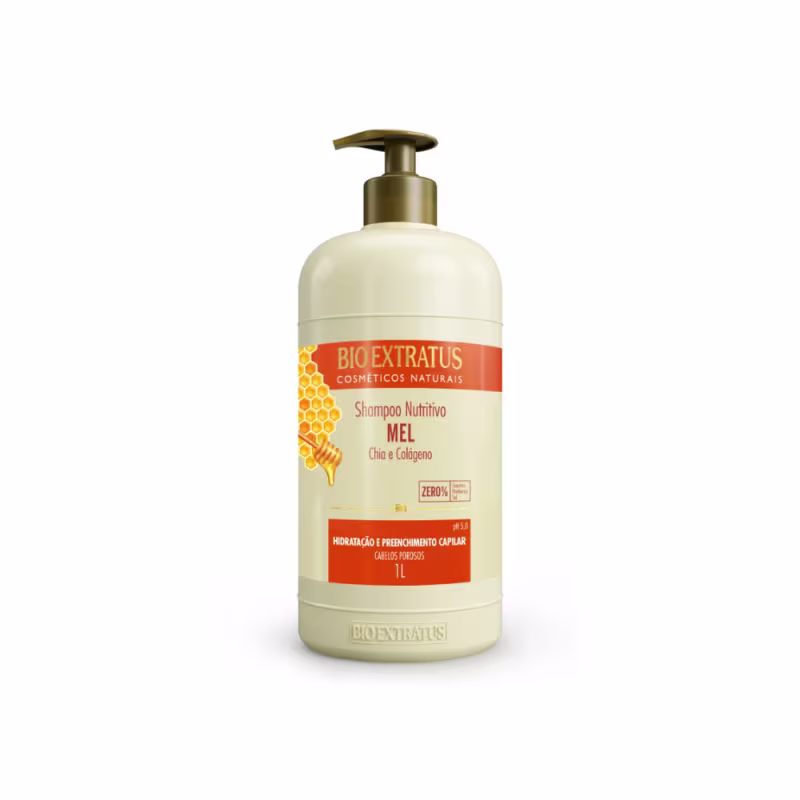 Kit Bio Extratus Mel Nutritivo Shampoo Máscara 1L/Kg Umectante 55ml