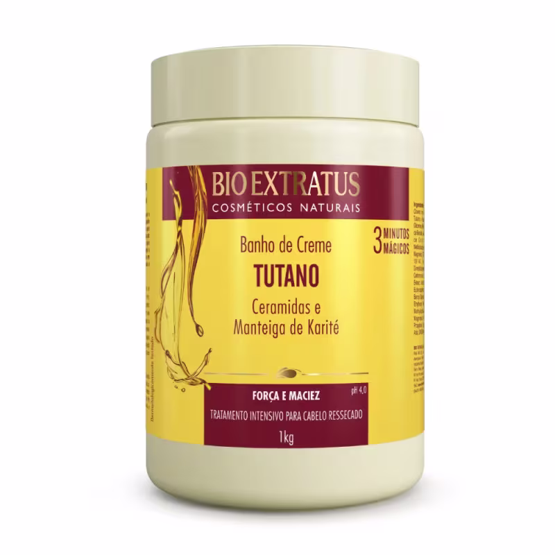 Kit Bio Extratus Tutano Shampoo Condicionador Máscara 1L/Kg Creme Silicone 250ml